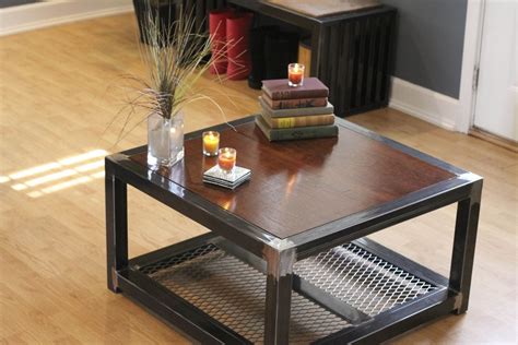 steel box frame coffee table|metal coffee table designs.